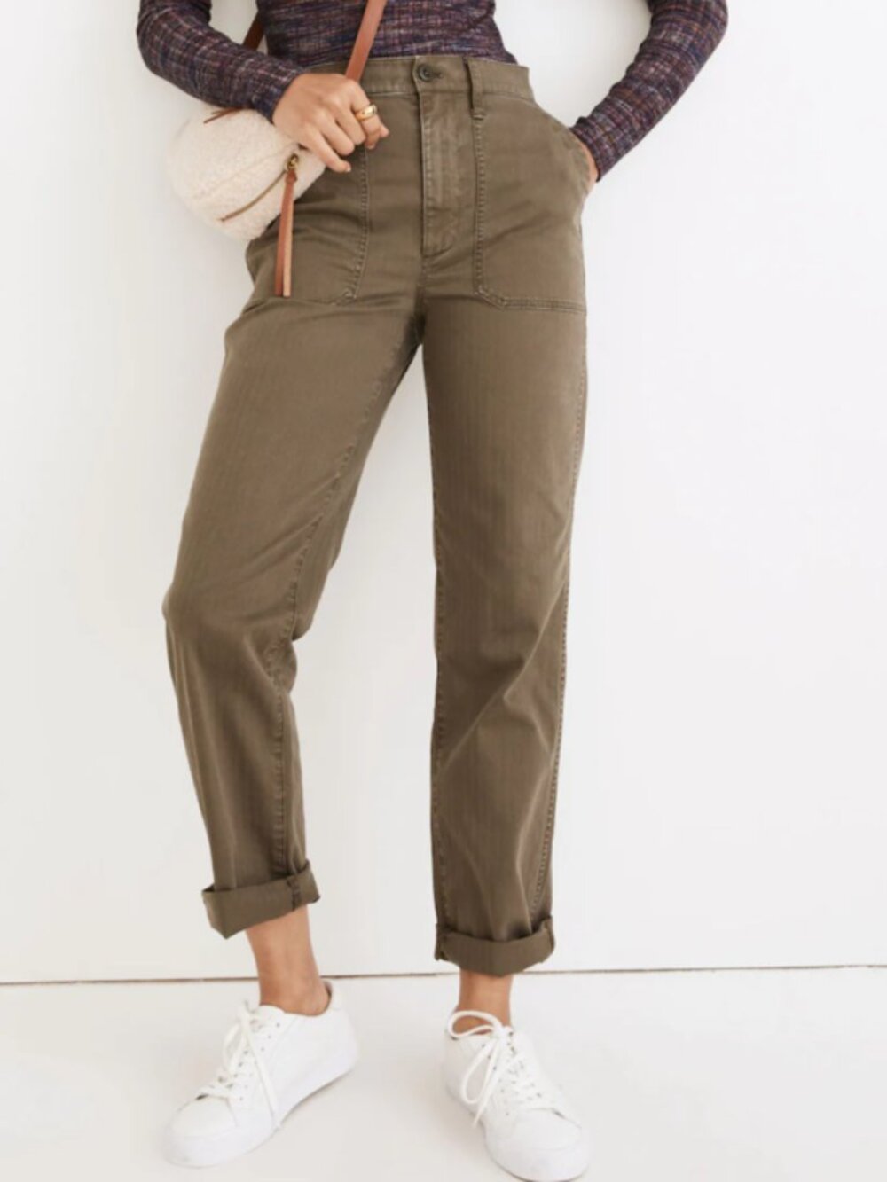 Madewell The Perfect Vintage Straight Workwear Pant, Capers - Womens 28